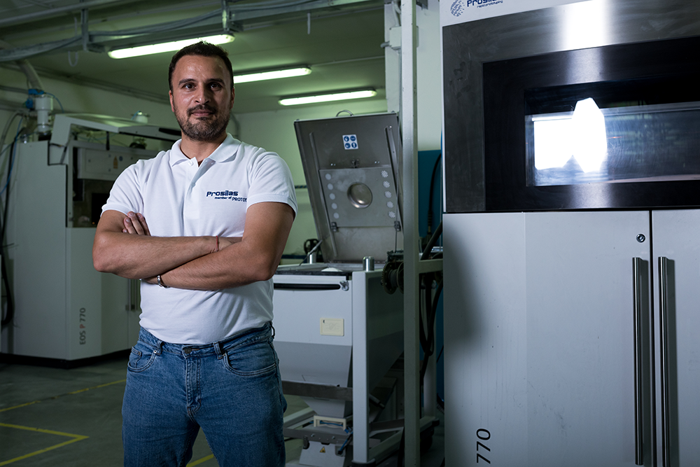 Prosilas - produzione con la stampa 3D Le tecnologie di produzione additiva sono efficienti e sostenibili per grandi e bassi/medi volumi di stampa,